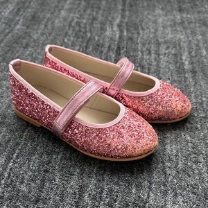 Glittery Pink Dress Shoes for Kids